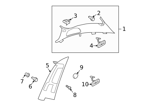 Interior Trim - Quarter Panels for 2017 Volkswagen Tiguan Limited #0