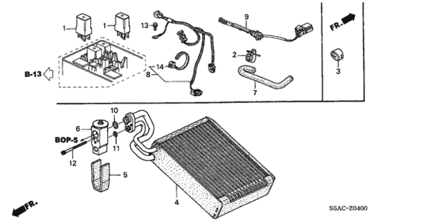 A/C Cooling Unit for 2005 Honda Civic #0