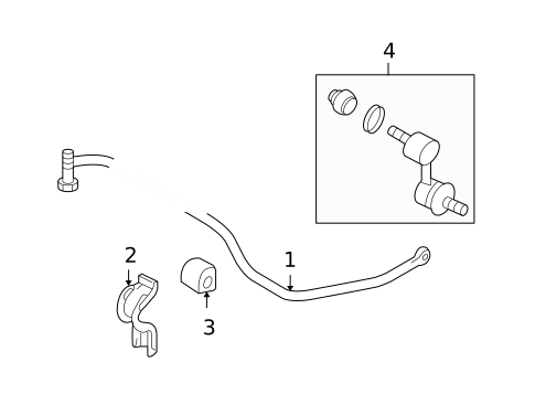 Stabilizer Bar & Components for 2007 Hyundai Azera #1