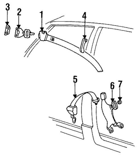 Front Seat Belts for 1994 Volkswagen Jetta #0
