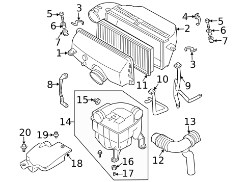 Air Intake for 2003 Subaru Forester #0