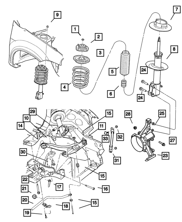 « 5272606AB –  : Hélicoïdal Avant Ressort pour Mopar Image »
