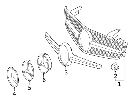 Grille & Components for 2014 Mercedes-Benz SL65 AMG #0