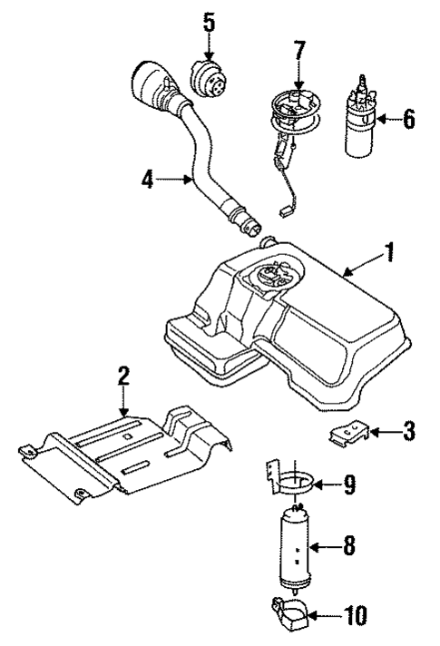 Fuel System Components for 1986 Audi 5000 Quattro #0