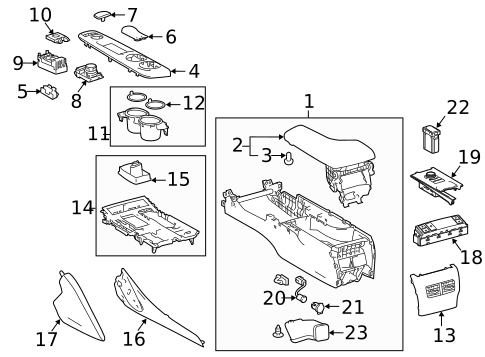 Center Console for 2022 Lexus IS300 #0