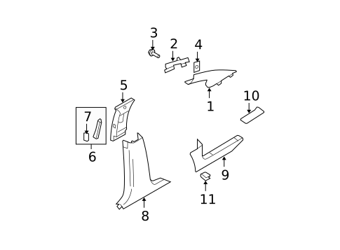 Interior Trim - Pillars for 2008 Ford Edge #0
