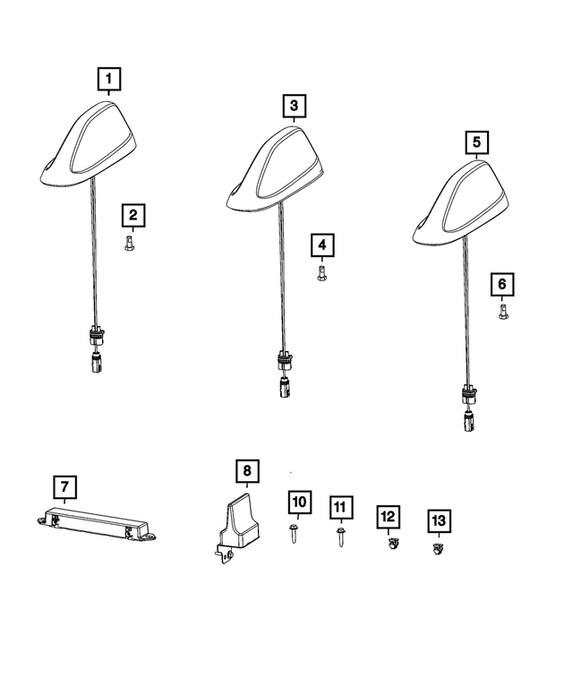 « 68487209AA – Electrical : Ensemble De Câble Et Base Antenne pour Mopar Image »