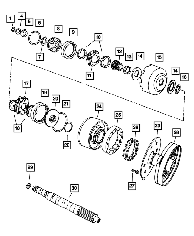 6030576 - Automatic Transmission 4 Speed: Annulus Gear Snap Ring for Mopar Image