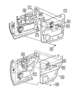 5KN711D5AC - : Rear Door Trim Panel, Left for Mopar Image