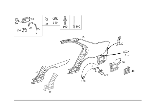 Rear Fender for 2000 Mercedes-Benz S430 #1