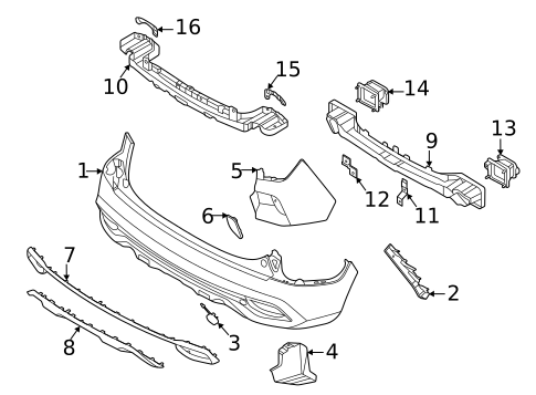 Bumper & Components - Rear for 2023 Kia Seltos #0
