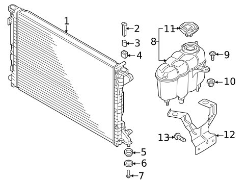 Radiator & Components for 2025 Audi A5 Sportback #0
