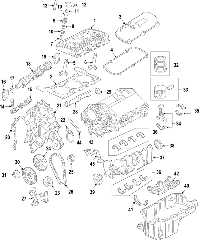2L3Z6A333C - Engine: Bearing for Ford Image