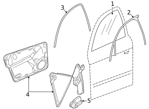 Front Door for 2001 Volkswagen Passat #1