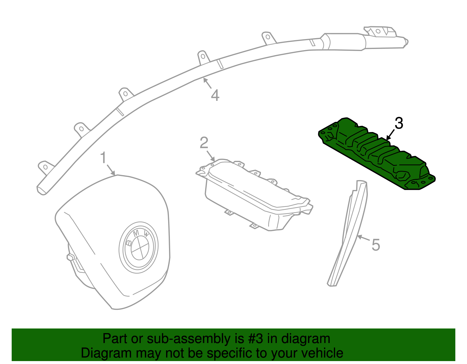Knee Inflator Module - BMW (72-12-9-289-694)