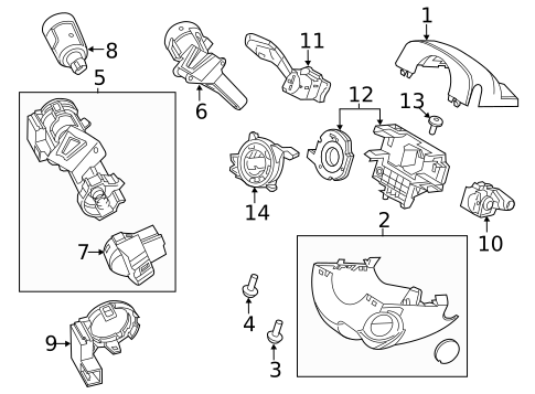 Shroud, Switches & Levers for 2018 Ford C-Max #0