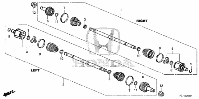 Rear Driveshaft for 2019 Honda Pilot #0