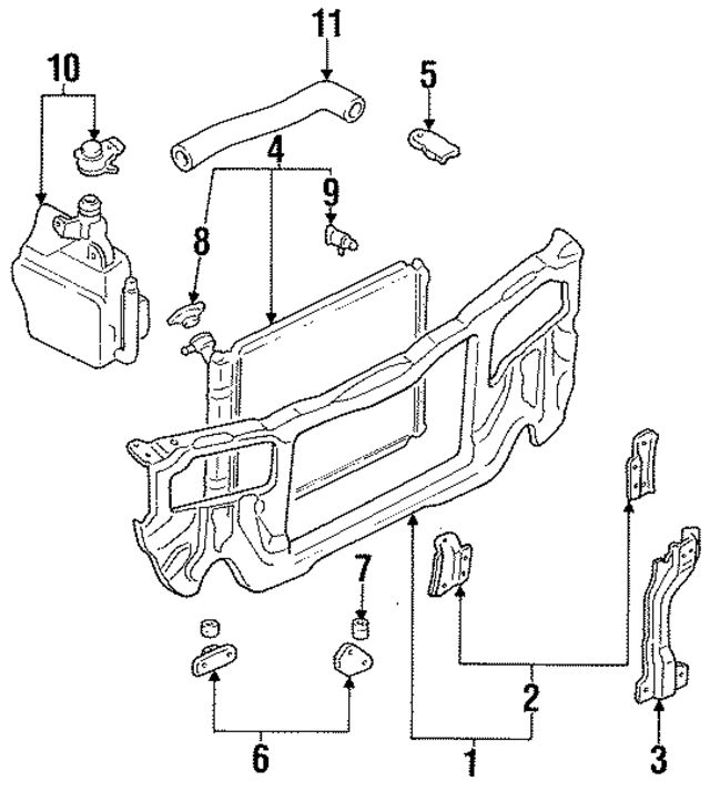 F1CZ13A114A - Cooling System: Lamp Bracket for Ford Image