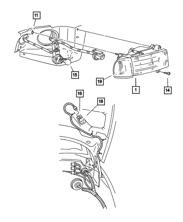 55077025AG - Electrical: Headlamp Park And Turn Lamp, Left for Mopar Image