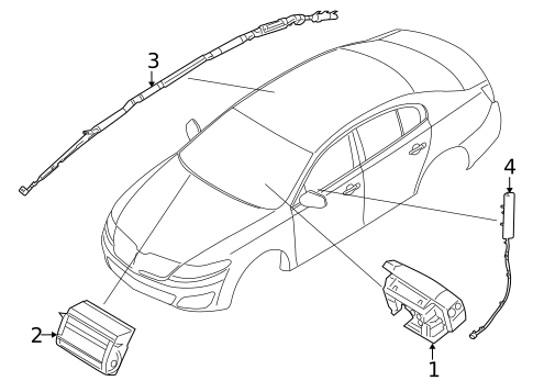 Air Bag Components for 2009 Lincoln MKS #0