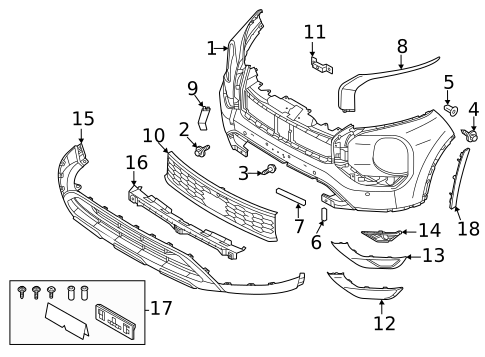 Bumper & Components - Front for 2025 Mitsubishi Outlander PHEV #0