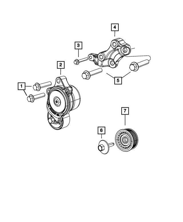68312402AA - : Tensioner Support Bracket for Mopar Image