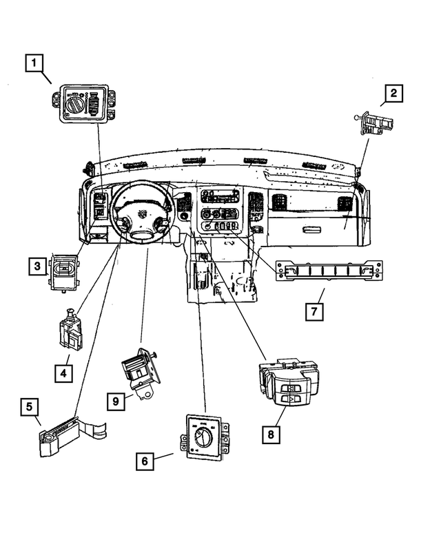 4602889AA - Electrical: Headlamp Switch for Mopar Image image