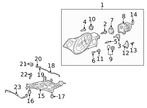 Headlamp Components for 2005 Porsche 911 #1