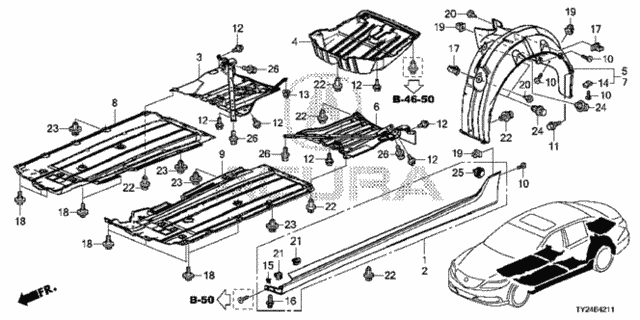 Side Sill Garnish - Under Cover for 2016 Acura RLX #0