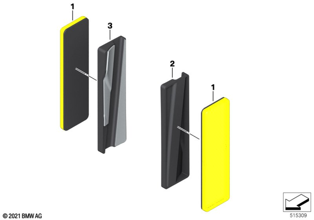 63147671350 - Lights: Rear Reflector Yellow -  for BMW-Motorrad Image