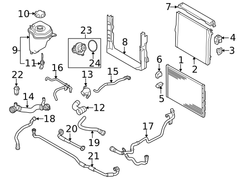 Radiator & Components for 2010 BMW X5 #0