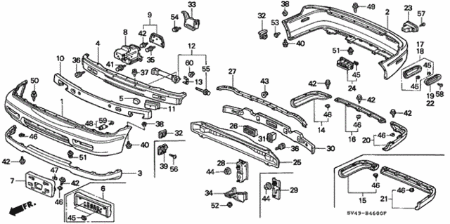 Bumper for 1995 Honda Accord #0