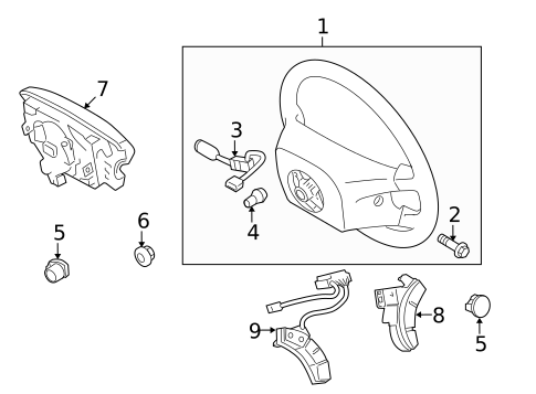 Steering Wheel & Trim for 2006 Toyota Sequoia #0