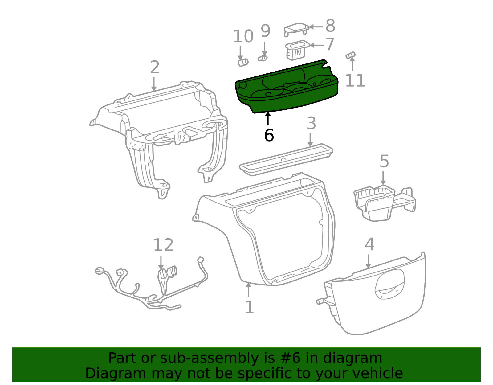 Genuine GM Plate Assembly-I/P Acsry Tr *Graphite 10405160