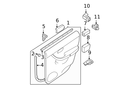 Rear Door for 2000 Subaru Outback #3