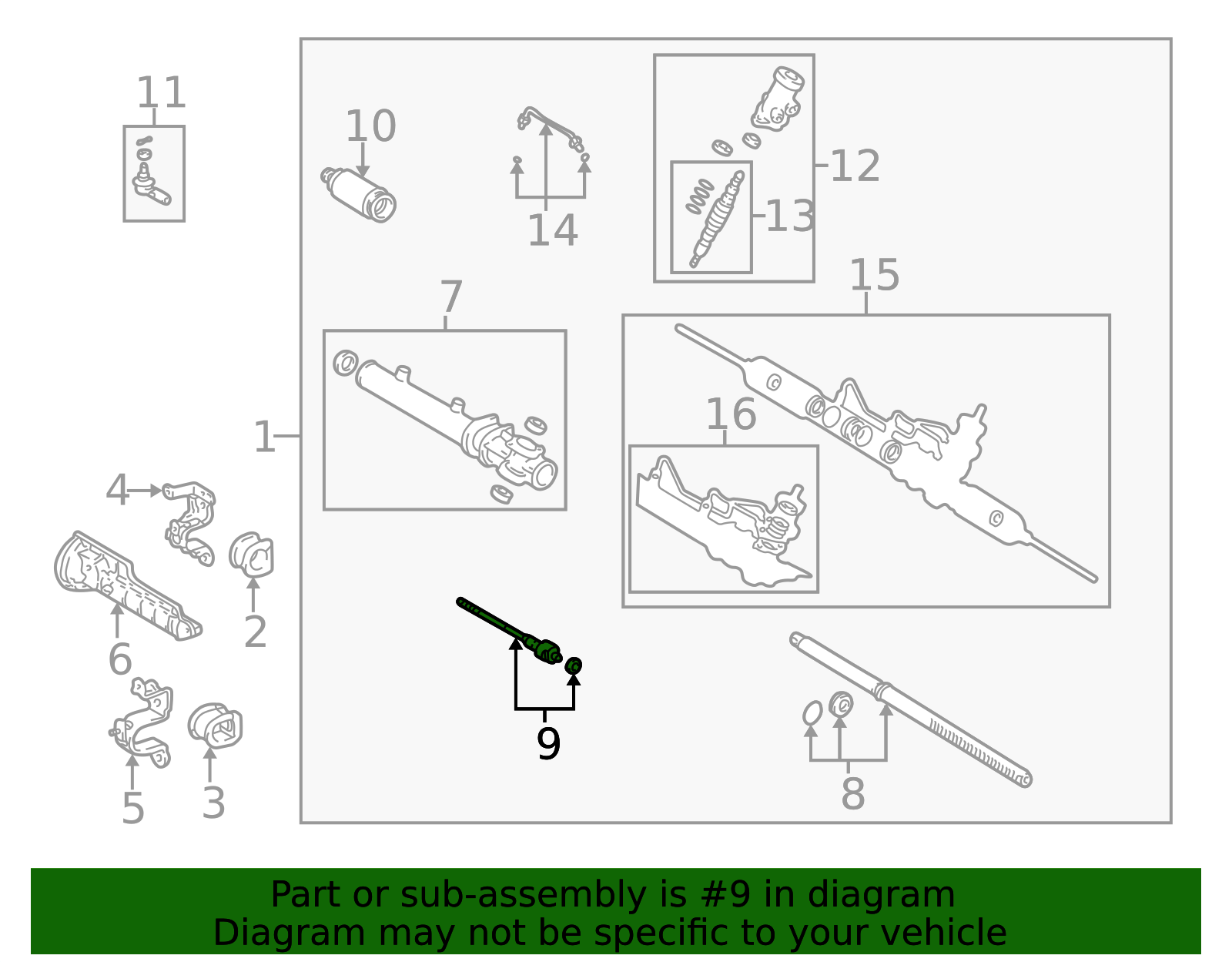 1993-2003 Toyota Inner Tie Rod 45503-19215 | OEM Parts Online
