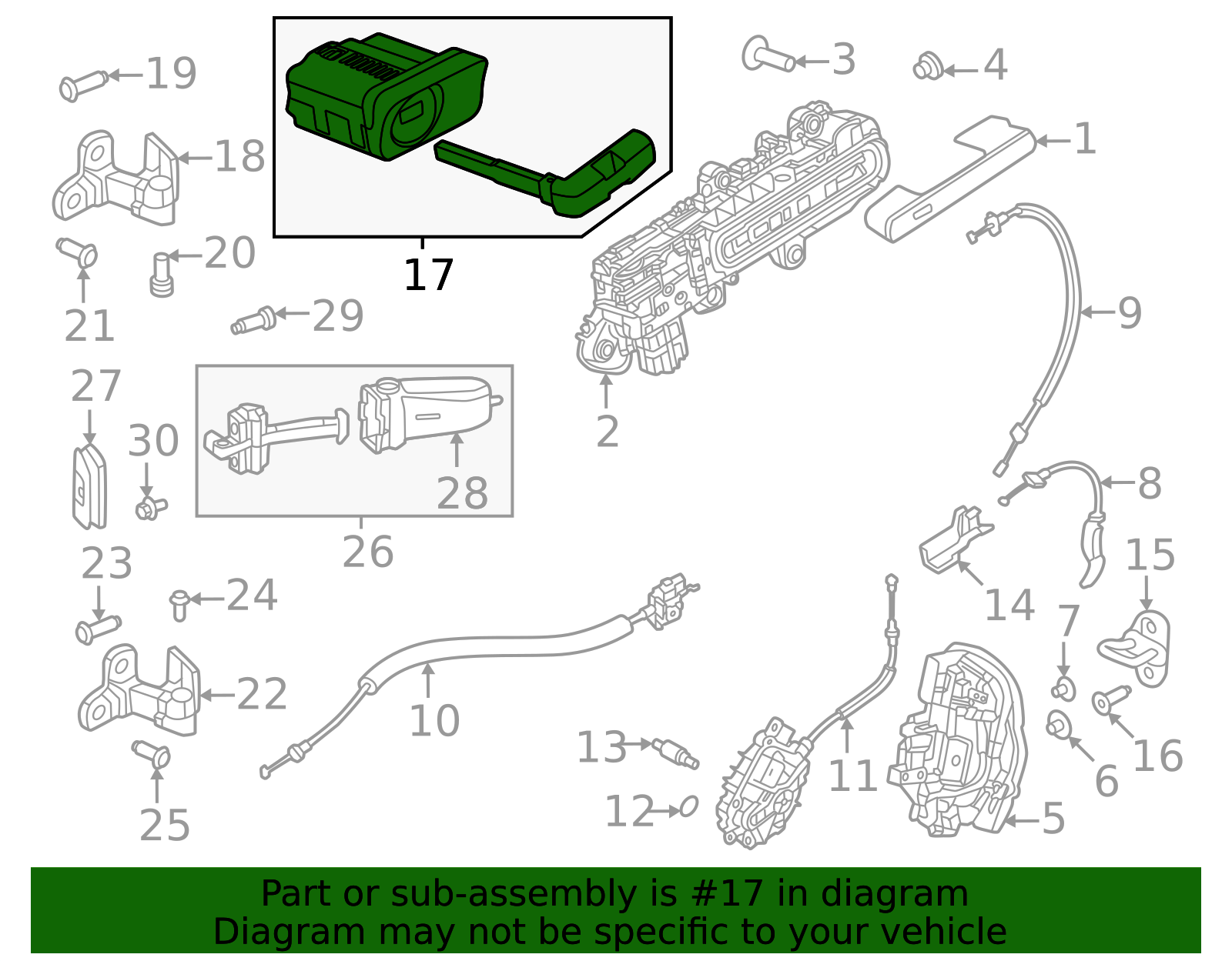 Genuine OEM Lock Cylinder Part# LR179608 Fits 2023 Land Rover