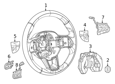 Steering Wheel & Trim for 2018 Jeep Compass #0