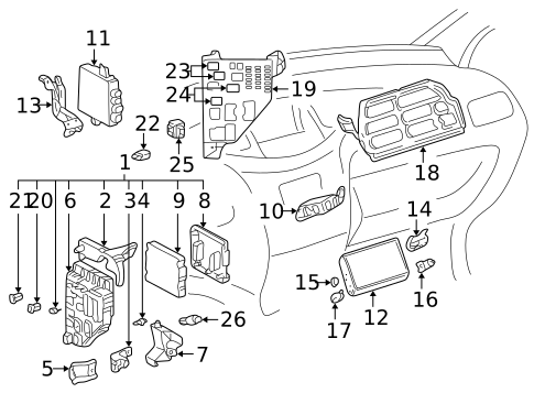 Control Modules for 2001 Toyota Prius #0