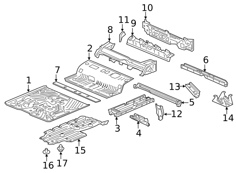 Floor & Rails for 2023 Honda Ridgeline #0