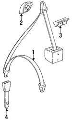 9648030330370B - : Belt &amp; Retractor for Porsche: 911 Image