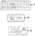 1331473 - : 1989-1998 Volvo - Info Label for Volvo: 240, 244, 245, 850, 940, 960, S90, V90 Image