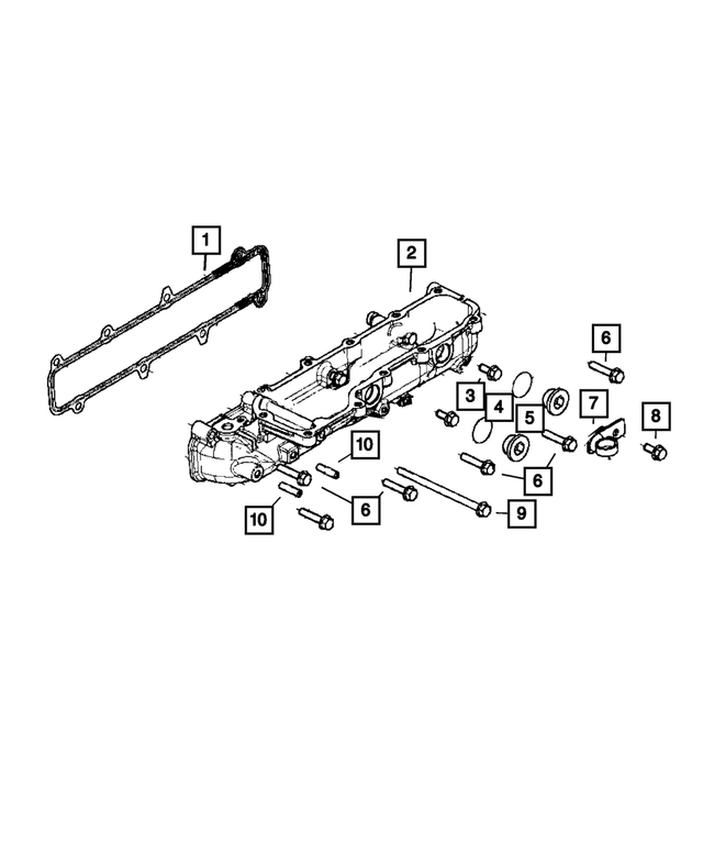6106052AA - 3.0L Turbo Diesel; Engine: Hex Flange Head Bolt for Mopar Image
