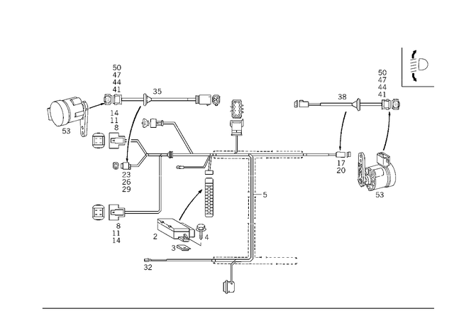 2029940045 - Electrical System: Securing for Mercedes-Benz: C220, C230, C280, C43 AMG, CLK430, E420, E430 Image image