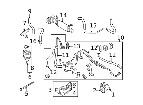Pump & Hoses for 2003 INFINITI FX35 #0