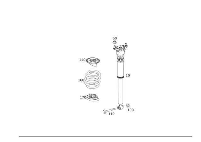 156320183165 - : Shock Absorber for Mercedes-Benz Image