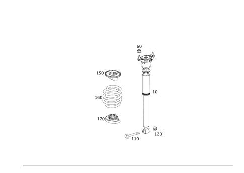 Spring Strut and Spring Strut Mounting Rear for 2016 Mercedes-Benz GLA250 #0