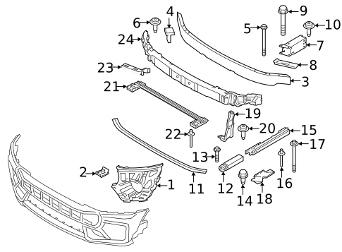 Bumper & Components - Front for 2019 Mini Cooper Clubman #1