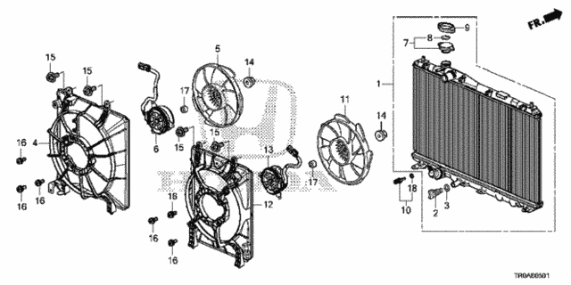 Radiator (Toyo) for 2013 Honda Civic #0