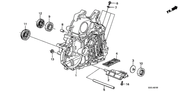 AT Torque Converter Housing for 1986 Honda Accord #0